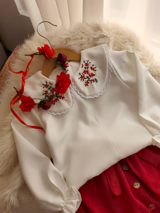 🌸🌺🍀کالکشن بهاری 🌸🌺🍀شومیز مازراتی بهمراه دامن کبریتی پر چین دخترانه سایز ۴۰-۵۵