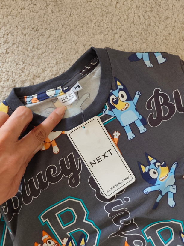 تیشرت تک بلویی Bluey برند Nextپسرانه وارداتی🐕۲-۸ سال