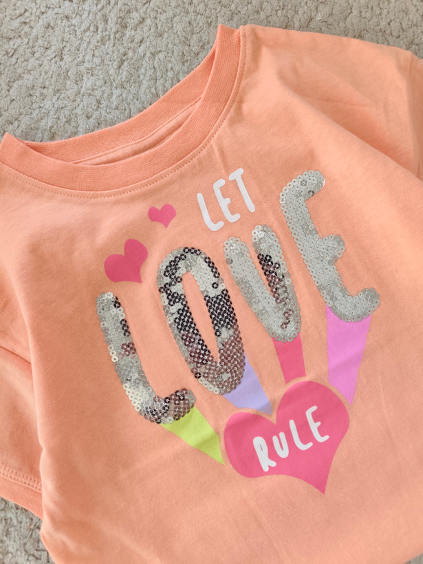 تیشرت تک love دخترانه وارداتی برند Kiki &koko