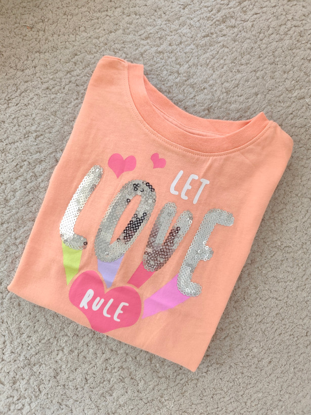 تیشرت تک love دخترانه وارداتی برند Kiki &koko