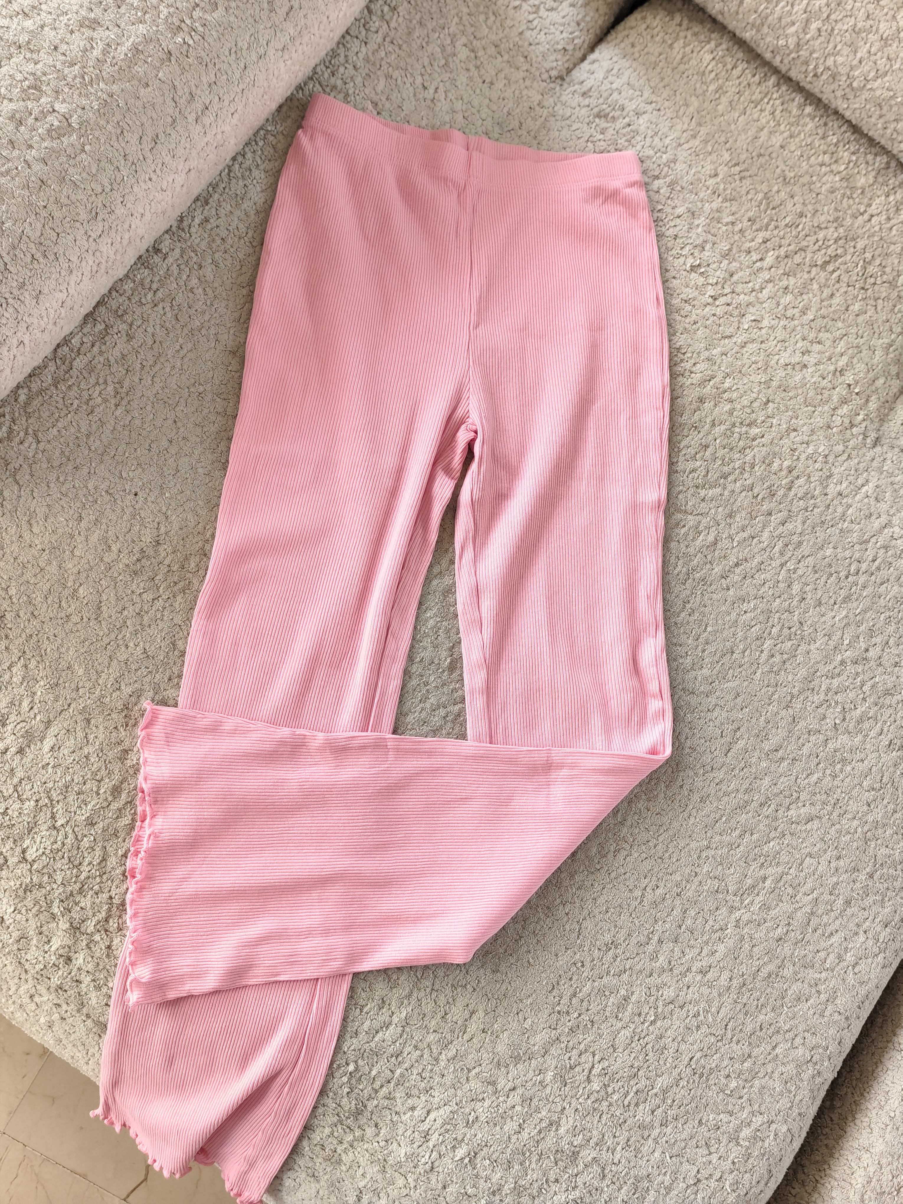 شلوار دخترانه کمر کش  ریلی وارداتی نخ پنبه مناسب 3-9سال
